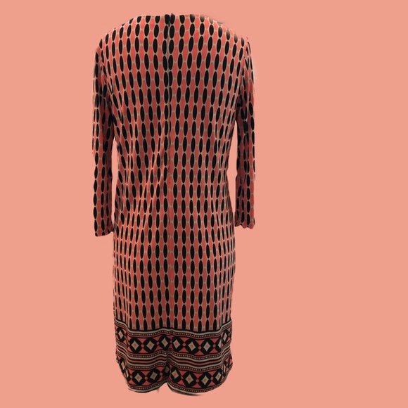 Michael Kors Orange and Black Print Dress XS - Picture 2 of 5